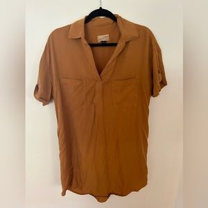 Universal thread ochre shirt dress/ tunic size M